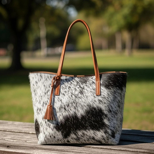 Bolsos de cuero vacuno con pelo, hechos a mano, de primera calidad, venta al por mayor, proveedor OEM personalizado, bolsos de moda de alta calidad para exportación. - Product Image 5