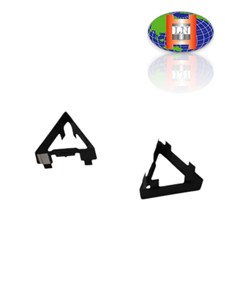 OEM Custom Black ABS <b>Plastic</b> Triangle Corner Bracket | High Impact <b>Plastic</b> <b>Edge</b> Guards and Alignment Spacers - Product Image 2