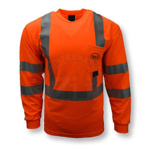 Chemises de sécurité réfléchissantes FR à haute visibilité, best-seller à bas prix, ANSI CLASSE 1, imperméables, avec logo personnalisé et éclairage LED - Product Image 2