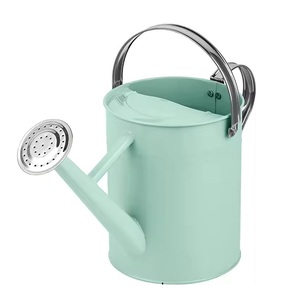 Arrosoir décoratif vintage en métal vert foncé pour la maison et le jardin, porte-fleurs, outils de jardinage - Product Image 3
