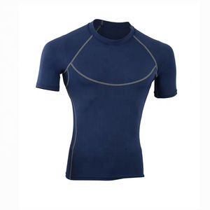 Camiseta Deportiva de Manga Corta para Hombre, Ajustada, de Compresión, Secado Rápido, Transpirable, Anti-UV, para Entrenamiento en el Gimnasio - Product Image 3