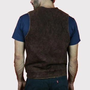 Chaleco de Cuero Genuino Color Marrón Oscuro para Hombre, Chaleco de Cuero Clásico Informal de Primera Calidad, Chaleco de Cuero Auténtico Color Marrón Oscuro para Hombre - Product Image 5
