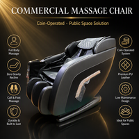 Fauteuil de massage commercial 3D à gravité zéro avec rail SL, fonction Shiatsu, airbag, chauffage et rouleaux pour les pieds, idéal pour les spas, hôtels et centres commerciaux