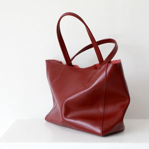 Sac à main en cuir véritable pour femme, avec fermeture éclair, grande capacité, sac de shopping tendance pour les voyages quotidiens - Product Image 4
