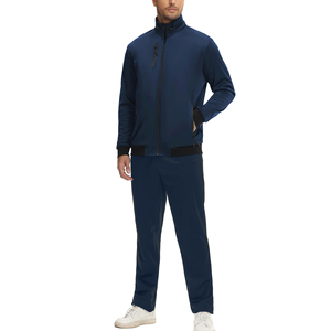 Ensemble de survêtement pour homme avec fermeture éclair, col montant, vêtements de sport, jogging, fitness, hiver, avec poches latérales doubles - Product Image 5