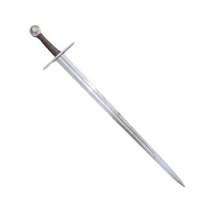 มีดปลายเหล็กทรงหอก ใบมีดตรง เกรดอุตสาหกรรม มีดต่อสู้ ด้ามหนัง ใบมีดเดี่ยว - Product Image 5