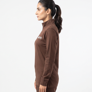 Custom <b>Women's</b> Long Sleeve <b>Quarter</b> <b>Zip</b> <b>Sweatshirt</b> Regular Fit Casual Fashion Pullover Breathable Solid Color <b>Women's</b> <b>Sweatshirt</b> - Product Image 2