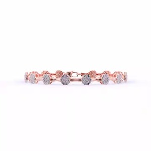 White Diamond Bracelet for Women and <b>Men</b>, Mix Cut Diamond Bracelet For Wedding, Solid Gold moissanite Bracelet - Product Image 2