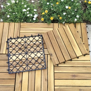 Wooden Interlocking Floor <b>Tiles</b> 30 X 30 cm Patio Balcony Terrace Garden Click Waterproof Anti-Slip Eco-Friendly Certified - Product Image 6
