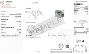 Diamante Cultivado en Laboratorio Eternal Spark de 5.50 Quilates, Corte Redondo CVD, Tamaño 11.13 MM, Color G, Claridad VS1, Certificado IGI, para Compromiso Perfecto - Product Image 2