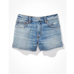 Shorts de Mezclilla Simples de Verano para Mujer, Cintura Alta, Elásticos, con Dobladillo Plegable, Transpirables, 100% Algodón, Impermeables, de Secado Rápido, Doble Cara - Product Image 3