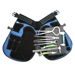 Kit d'outils de fermeur tout-en-un avec tablier, testeur de douleur des sabots, décolleuse de clous, cisaille à sabots, marteau, boucle en laiton, couteau à sabots - Product Image 5