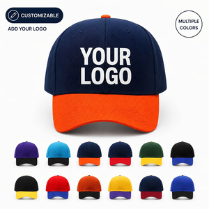 Customizable Color-Blocked Baseball <b>Cap</b> Logo Print Unisex Adjustable Fitted Hat Solid Twill 6-Panel Design Team Rivet <b>Winter</b> - Product Image 1