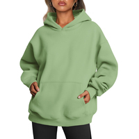 Hoodie Wanita Premium Berkualitas Tinggi, Ukuran Besar, Berkerudung, Bahan Fleece Katun, Anti Angin, Pakaian Musim Dingin, Laris Manis