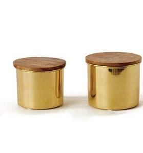 Juego de 3 Recipientes Redondos con Acabado de Cobre, Tapa, Utensilios de Cocina, Productos de Cocina, Frascos de Tendencia - Product Image 3