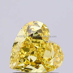 2.00 CT ได้รับการรับรอง VS1รูปหัวใจ HPHT ห้องปฏิบัติการปลูกเพชรแฟนซีสีเหลืองสดใสได้รับการรับรอง IGI หลวม - Product Image 4