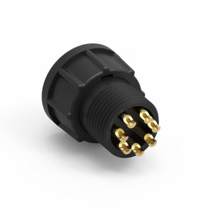 Conector de Cable Moldeado a Prueba de Agua IP67 con Contacto de Latón de 7 Pines, Tamaño B, Corriente Nominal de 5A - Product Image 2