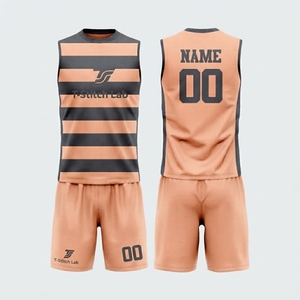 Faible MOQ, Fabricant de premier plan, Fournisseur direct d'usine de vêtements de sport, Logo personnalisé, Uniforme de basketball sans manches pour hommes, Anti-humidité - Product Image 1