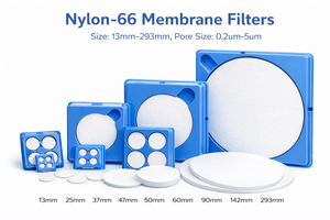 Filtros de Disco de Membrana de Nylon 66 (NN) Marca AARK, 47 mm, Porosidad 0.22um 0.45um 0.8um, Sin Rejilla, No Estériles, Microfiltración OEM - Product Image 2