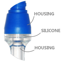 Connecteur sans aiguille 11C009 Gen1 pour seringues vides Luer Lock/Luer Slip, qualité médicale PC+ABS+Silicone, bleu, à usage unique, sécurisé