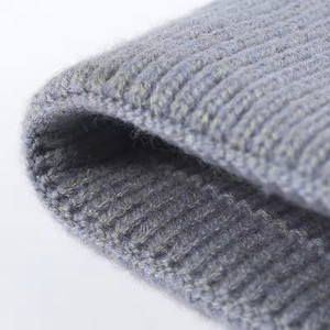 Unisex <b>Winter</b> Warm 100% Cotton Adult Skully Beanie <b>Hats</b> Solid Color Plain Custom Embroidery Logo Stylish Image Design - Product Image 4