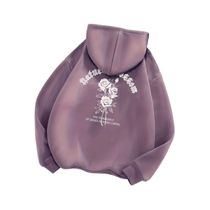 Elegante Sudadera de Invierno para Mujer con Cuello en V, Estampado ODM, Color Sólido Personalizado, Corte Holgado Informal, Estilo Pullover - Product Image 1