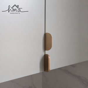 Bronze Brass Half Moon Edge Pull Cabinet Handle Modern Finger Grip Drawer Pull <b>Wardrobe</b> Cupboard Door <b>Hardware</b> - Product Image 1
