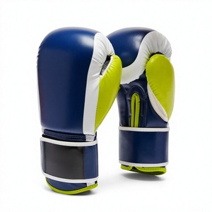 Gants de boxe en cuir PU 16oz pour entraînement de sparring et arts martiaux, avec logo personnalisé, pour sac de frappe et entraînement de kickboxing, à doigts entiers - Product Image 4