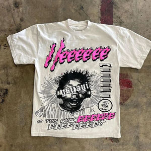 Custom for 100% Cotton Breathable Retro Distressed Double-Layer Waffle Short Sleeve <b>Men's</b> T-<b>Shirt</b> - Product Image 1