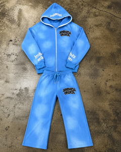 Custom Black Vintage Wash Drawstring <b>Hoodie</b> Jogger Set for Men-<b>Lightweight</b> 100% Cotton Fleece Breathable Eco-Friendly Casual - Product Image 3