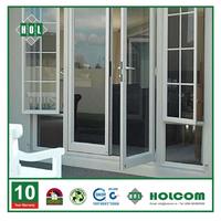 Porte à battant française en alliage d'aluminium HOLCOM, double vitrage trempé, isolation thermique, systèmes 55 mm, garantie 5 ans, Australie