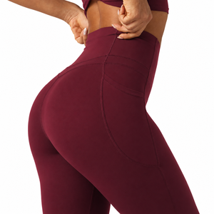 Leggings de compression taille haute personnalisés pour femmes, extensibles dans 4 directions, pour la gym et l'entraînement, avec poches - Product Image 2
