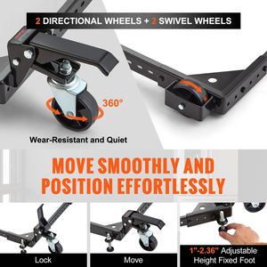 Base Mobile Universale Robusta con Ruote Girevoli, Capacità di Carico 700 Libbre, Regolabile 15x15 Pollici, 36x36 Pollici, con Ruote da 36 Pollici - Product Image 3