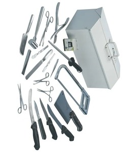 Postmortem Kit Surgical Postmortem Kit Stainless Steel Post Mortem Instruments <b>Box</b> Scissors Scalpel Handle Forceps - Product Image 3