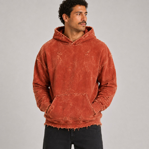 Fashion men distressed <b>hoodie</b> made with premium material comfortable fit unique design and durable <b>stitching</b> for streetwear - Product Image 1
