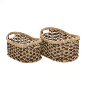 Hot Selling Featured Water Hyacinth <b>Laundry</b> <b>Basket</b> Handwoven Natural Fiber Storage Solution For Home - Product Image 2