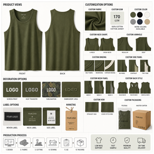Ribbed Polyester Fabric Casual Quick Dry Raw Edge Hem Stringer Tank Top Blank Plain <b>No</b> <b>Logo</b> Custom Factory Direct Gym - Product Image 3
