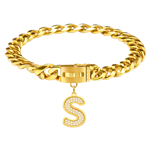 Initial Letter Jewelry Tag P Gold Alphabet Pendant for Dog Collar Luxury Personalized Pet Charm Stylish Accessory - Product Image 4