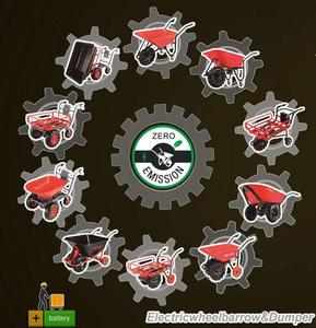 TAYO Red <b>Plastic</b> Wheelbarrow 2 <b>Wheels</b> Durable Manual Garden Cart for Outdoor Use - Product Image 3
