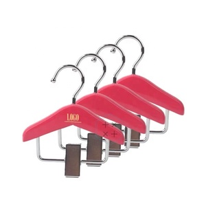 Clothing Hangers With <b>Clip</b> Stainless Steel <b>Hook</b> Non Slip For Closet Organizer 4 Pack Simple Design - Product Image 1