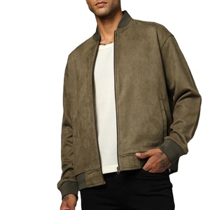 แจ็กเก็ตหนังกลับผู้ชายปกตั้งสไตล์วินเทจสำหรับฤดูหนาวผิวอูฐแบบปรับแต่งได้ - Product Image 1