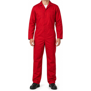 Uniforme de Trabajo Resistente para Hombre, para Reparación de Automóviles, de Algodón Rojo, Manga Larga, a Prueba de Polvo, para Operador de Máquinas - Product Image 1