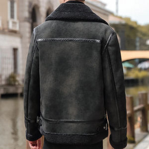 Stylish Hot Men Brown <b>Suede</b> Biker <b>Jacket</b> Windbreaker Leather Biker <b>Jacket</b> With Shirt Collar with Easy <b>Jacket</b> for Men with fur - Product Image 3