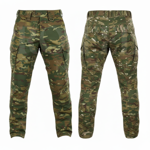 Pantalons de travail personnalisés à motif camouflage rouge, multi-poches, extensibles, vente en gros, vêtements sur mesure, OEM, pantalons décontractés - Product Image 6