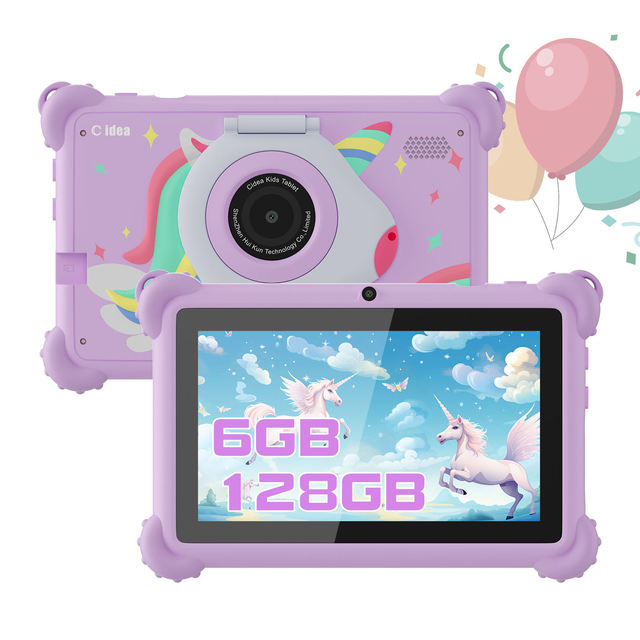 Factory  Kids Tablet 7 Inches IPS Screen Android Tablet Education Dual Camera WiFi Used Pink Case Directly Supplied China