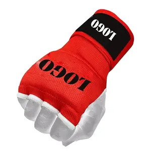 快速模型弹性材料内手套，带定制标志，用于拳击MMA泰拳训练和手包