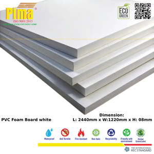 Hoja de tablero de espuma WPC de PVC blanco 8mm de espesor 0,6G/cm3 paneles de plástico rígido de densidad para moldura de construcción Interior - Product Image 3