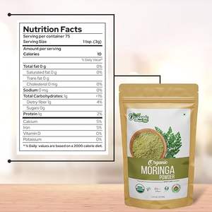 Livraison gratuite de poudre de Moringa Zing biologique | Superaliment à base de plantes | Poudre de feuilles riche en nutriments | D'Inde - Product Image 4