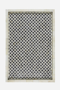 Bandeja decorativa de resina MDF de estilo moderno de tamaño personalizado bandeja de servicio con incrustaciones indias bandeja de incrustaciones de hueso para restaurante en casa exportador de fabricante - Product Image 3