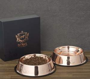 Elegante Comedero Doble para Perros y Gatos con Base Antideslizante e Insertos Extraíbles de Acero Inoxidable para una Fácil Limpieza - Product Image 2